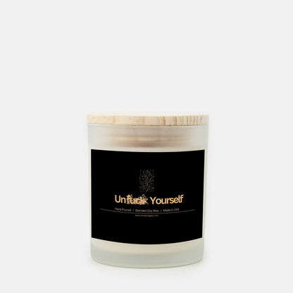 "Unf*ck Yourself" Frosted Candle (Hand Poured 11 oz)